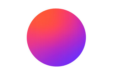 Colorful gradient sphere with red and purple tones on a transparent background, perfect for digital art projects