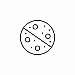 divided circle dots icon sign vector