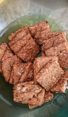 Traditional Fried Tempeh on a Plate