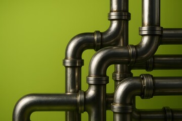 Industrial Pipeline Network for Efficient Fluid Transportation and Resource Distribution Systems