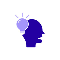 Icon a creativity, isolated against a clean background.
