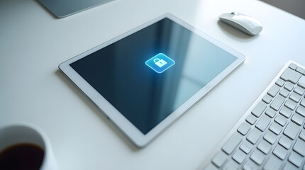 lockscreen silver tablet