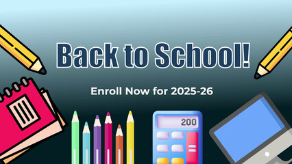 Back to School Motion Graphics.  After Effects Opener Template