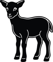 Obraz premium baby goat on white background