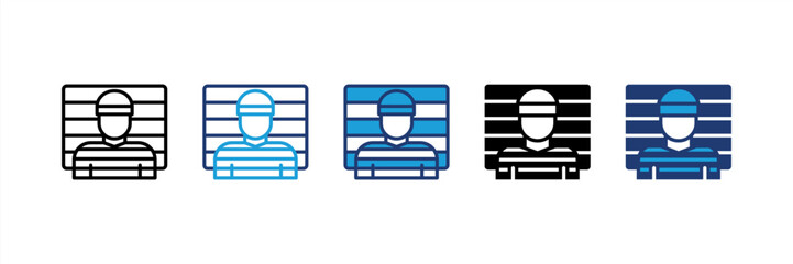 Suspect icon set multiple style collection