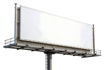 Obraz premium blank billboard format mockup empty display isolated on white background PNG, AI GENERATED