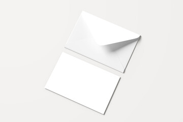 Blank paper envelope mockup