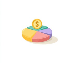 Budgeting app pie chart highlighting debt categories, Debt management