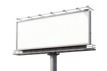 Obraz premium blank billboard format mockup empty display isolated on white background PNG, AI GENERATED