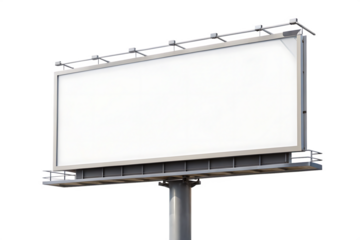    blank billboard format mockup empty display isolated on white background PNG, AI GENERATED