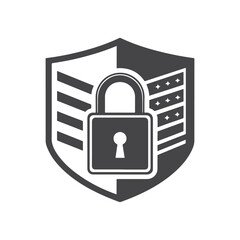 data lock vector silhouette clip art logo design illustration