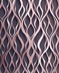 Rose gold ogee pattern forming stylish moroccan lattice design