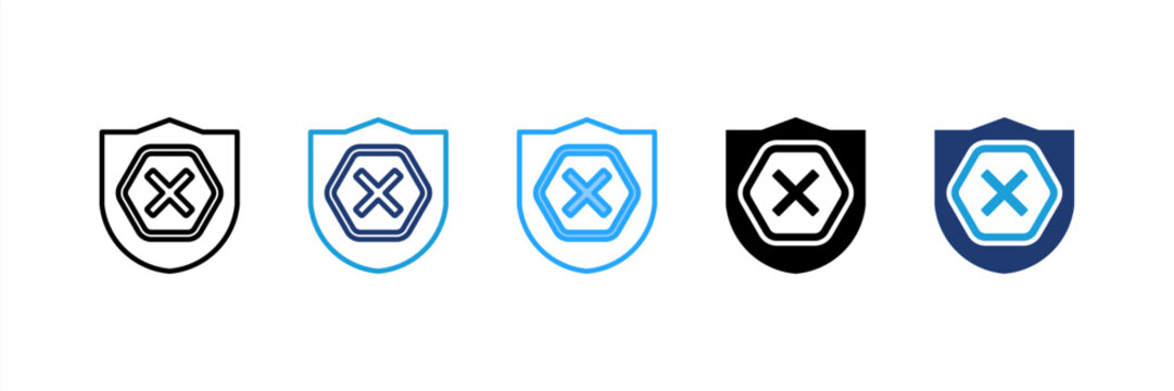Ad Blocker icon set multiple style collection