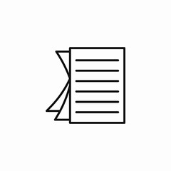 multiple documents stacked icon sign vector