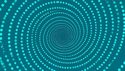 Teal spiral pattern of dots