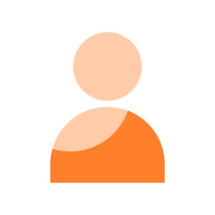 Buddhist monk character sign icon flat vector design