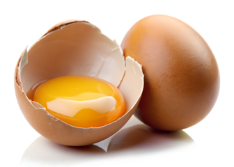     broken egg shell isolated on white background PNG, AI GENERATED