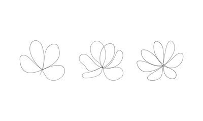 Radiant Floral Line Bundle. A dynamic set of stylized botanical line illustrations with radiating petal shapes and soft neutral overlays.
