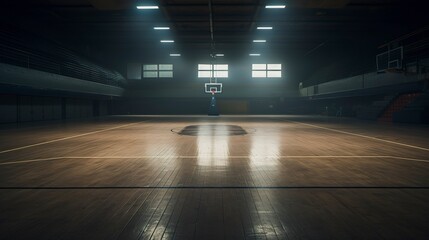 A photo of an unoccupied gym floor during a calm