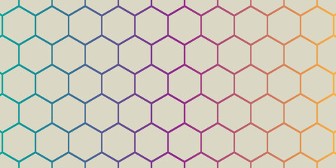 Abstract background with lines white black red yellow white and colorful texture digital technology hexagonal mesh background  