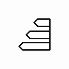 three arrows right icon sign vector