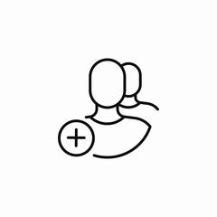 users add new icon sign vector