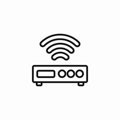wireless router device icon sign vector