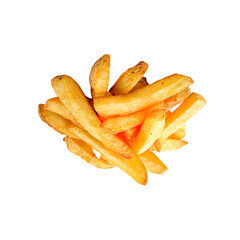 french fries isolated on white background