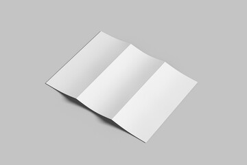 Blank White Paper Trifold
