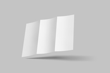 Blank White Paper Trifold