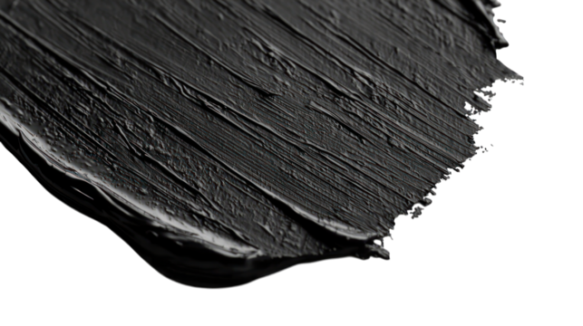 Textured dark smear on black background