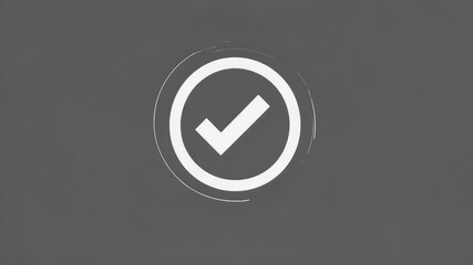 smooth 4K animated flat icon checkmark inside circle representing approval confirmation voting transparent background easy overlay user interface apps social media - Powered by Adobe