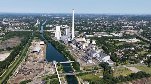 STEAG Herne power station, large coal-fired thermal power plant in Herne, North Rhine Westphalia, Germany