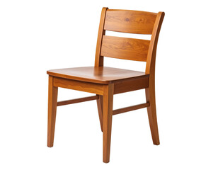 Simple Wooden Chair on Isolated Background
