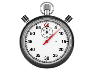 Classic Stopwatch Isolated on White Background