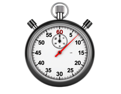 Classic Stopwatch Isolated on White Background