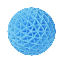 Blue Ball 3D Geometric Sphere Modern Abstract Shape