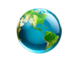 Naklejka premium Isolated Globe of the Earth on Dark Background