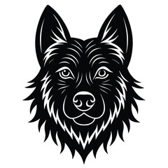 Obraz premium Wolf head vector wolf, animal, head, vector, dog, tattoo, illustration, wild, black, cartoon, lion, mascot, cat, wildlife, face, 