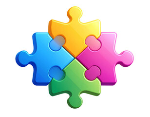 Obraz premium Puzzle Piece Icon Isolated on Transparent Background PNG for Problem-Solving and Strategy Concepts