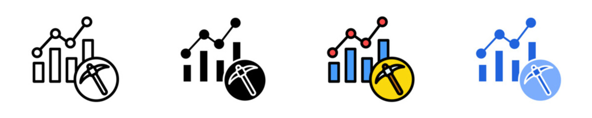 Data Mining For Business  Icon Set Multiple Style Collection