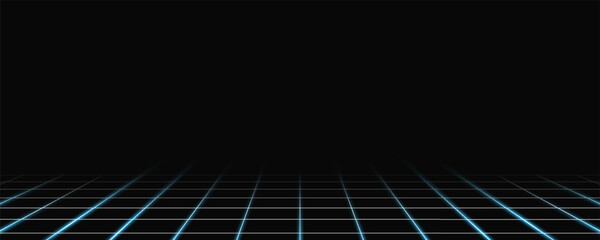 Retro cyberpunk style 80s game scene pixel art 8-bit sci-fi background. glowing neon grid and stars from vintage arcade computer games.