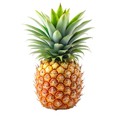Fototapeta premium Pineapple isolated on transparent background full depth of field tropical fruit
