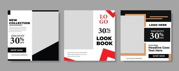 Digital business marketing banner for social media post template