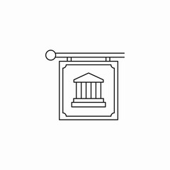 museum hanging sign icon sign vector