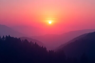 Fototapeta premium sunrise in the mountains