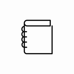 spiral bound notebook icon sign vector