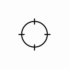 target scope aim icon sign vector