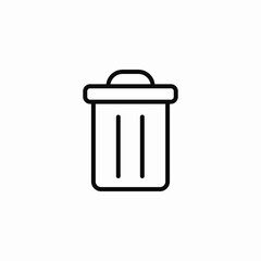trash can recycle icon sign vector