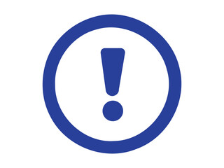 Exclamation mark enclosed in a circle. This warning symbol is used for warnings and important notices in colored ink that require urgent attention.
